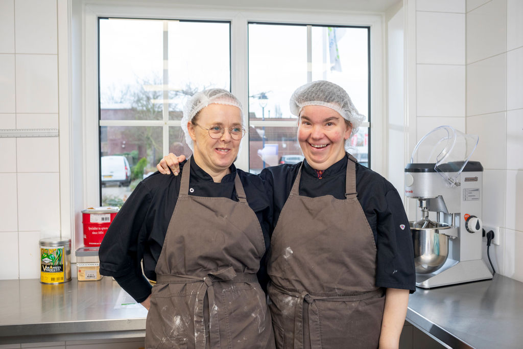 Deelnemers in bakkerij Horstheim